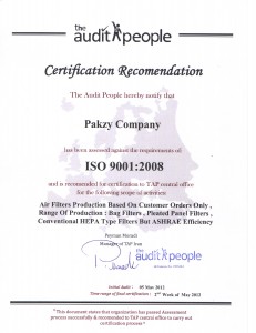 pakzy ISO 9001 Certificate